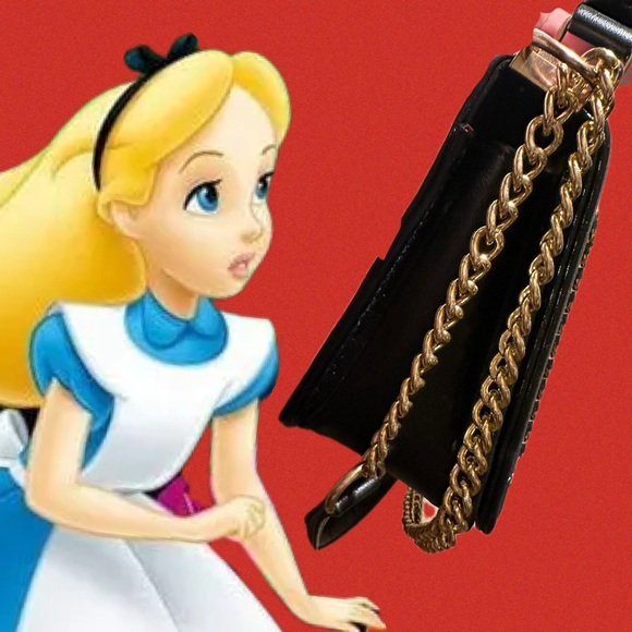 Black & White Checkered Chanel “Le Boy” Style Gold Champagne Swarovski Crystal - Picture 6 of 17